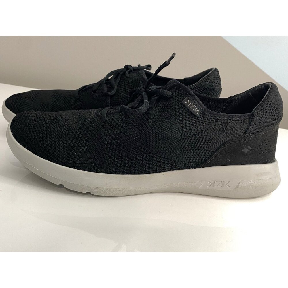 Kizik Madrid Black Knit Slip On Hands-Free Casual Comfort Sneakers Mens 12 Wide